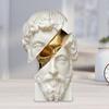 Sliced Philosopher Sculpture Golden Skull Greek Philosopher Statue Resin Figurine Home Office Desktop Decoration Ornament