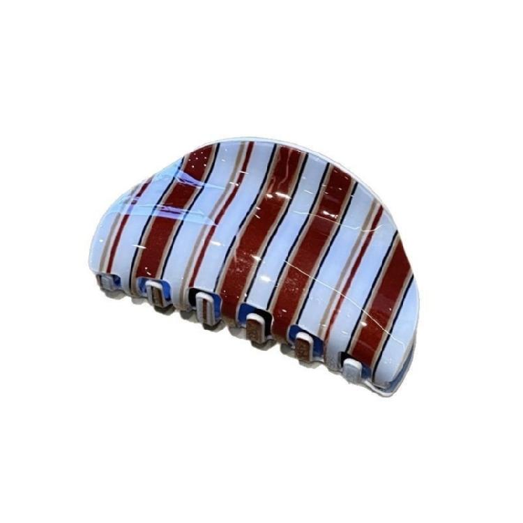 

Acrylic Striped Hair Claw Clip NonSlip Design Hair Styling Tool Hair Holder For Thick Fine Hair Multiple Hairstyles 1