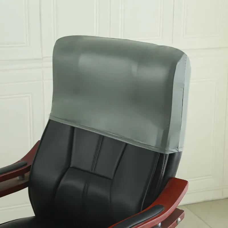 

1pc Waterproof Gaming Chair Headrest Cover Elastic Office Chair Head Pillowcover PU Chair Headrest Protection Dustproof Pillow зелений