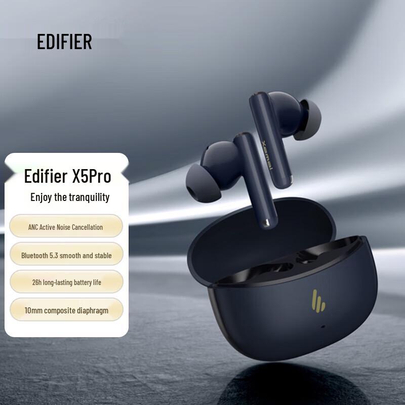 EDIFIER X5 Pro True Wireless Active Noise Cancelling Earbuds