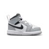 Jordan 1 Mid TD Toddler Grey Black White Sneakers 640735-078