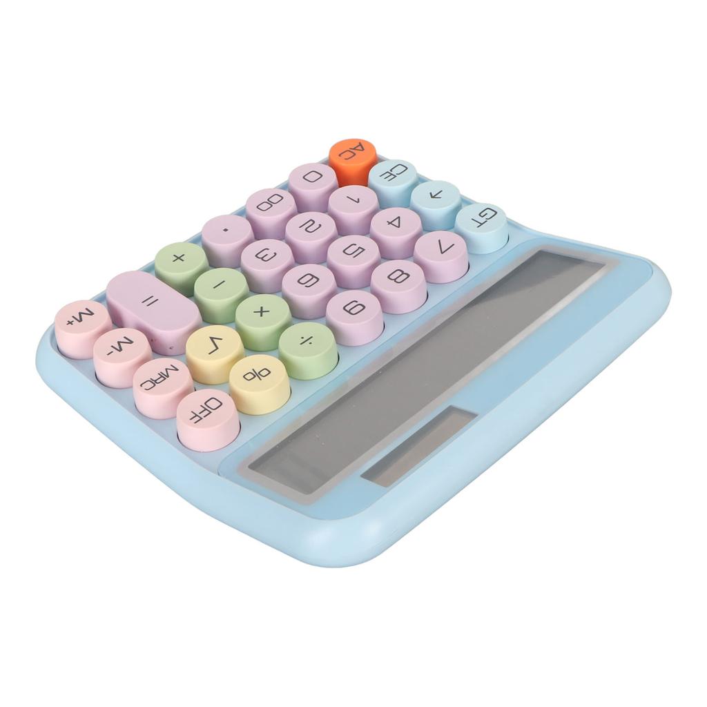 12 Digit Colorful Calculator Mechanical Keyboard Calculator Electronic Desktop Calculator for Home School