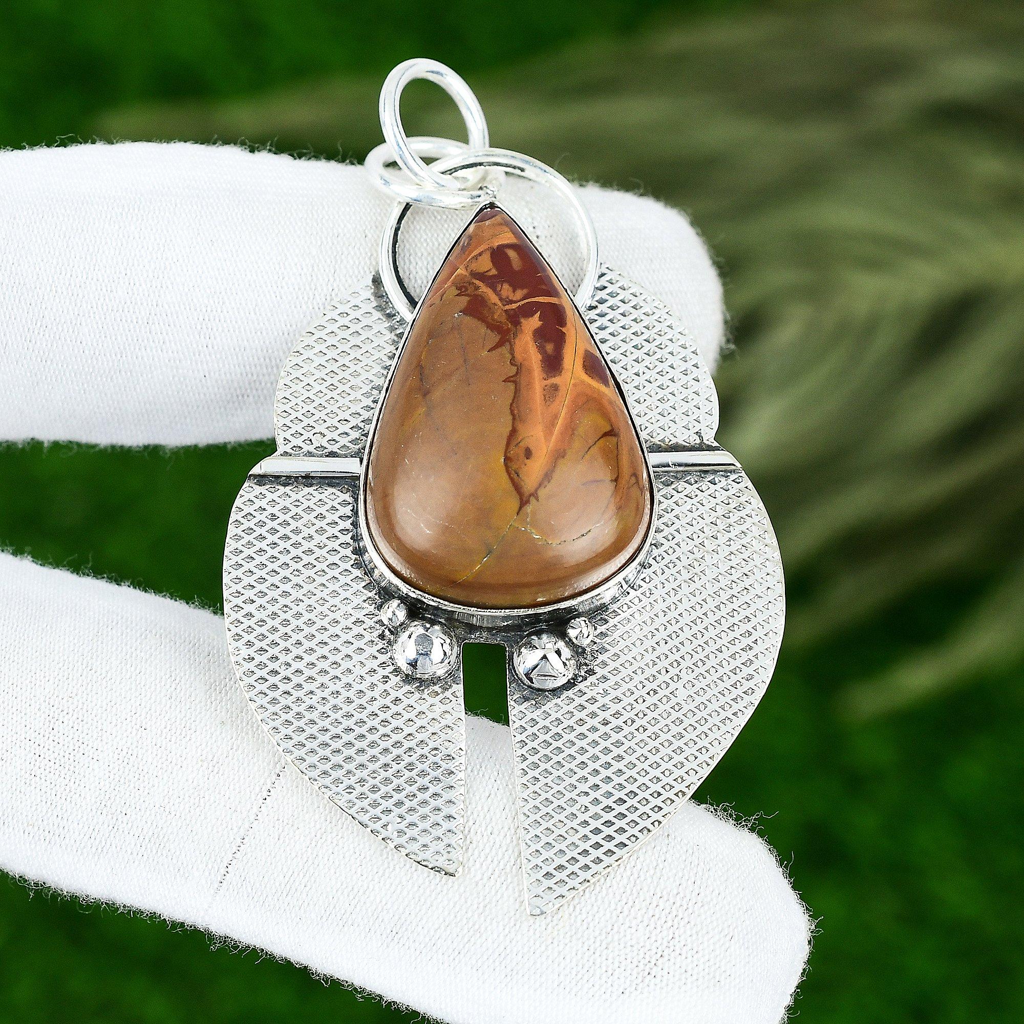 Memorial Day Deal Natural Noreena Jasper 925 Sterling Silver New Pendant Jewelry