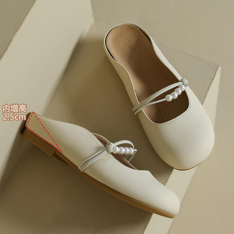 

Туфли Baotou с внутренней высотой, бабушкины туфли, женские летние удобные туфельки Мэри Джейн Doudou 40