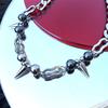 Punk Gothic Studded Rivet Spikes Necklace Vintage Choker Hip Hop Necklace for Party Birthday Valentine's Day Lovers Gifts