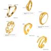 s Rings Set Jewelry. Stainless Steel Geometric Creative Finger Ring for Women Gift