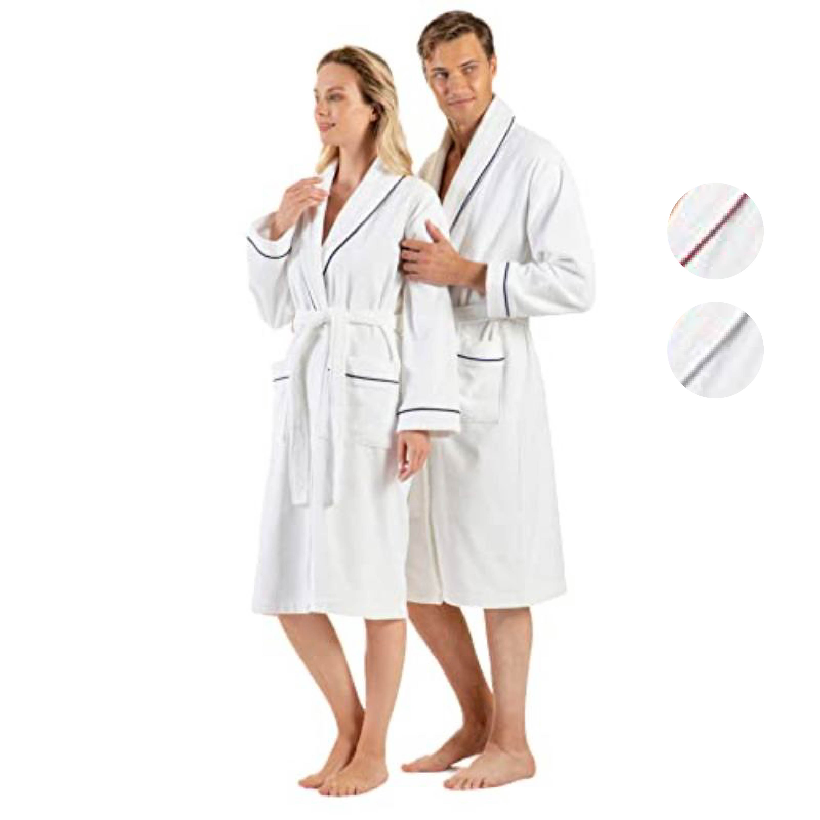 English Home Accappatoio 100% cotone turco in spugna di spugna, vestaglia unisex, accappatoi assorbenti con collo a scialle per donne e uomini 1 pezzo