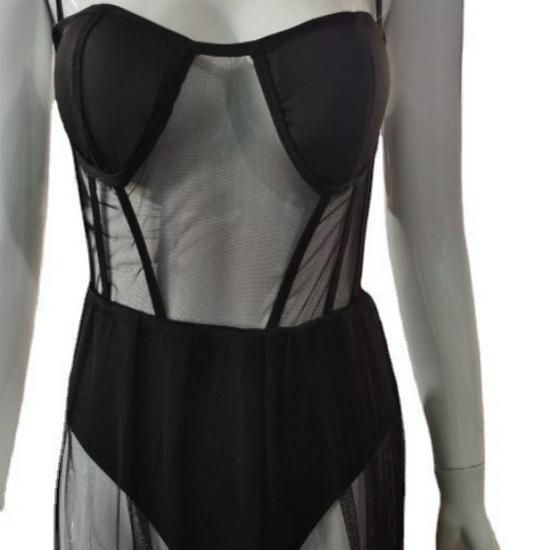 Hot Sale White Mesh Long Dress - Muse Macy Collection