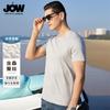 Summer Round Neck Short-Sleeved T-Shirt with Mulberry Silk