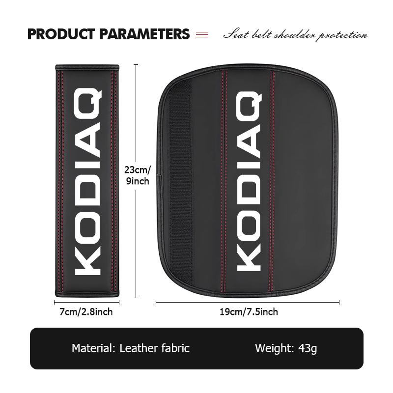 AAAJF1 1/2PCS Car Seat Belt Safety Belt Shoulder Cover Auto Accessories For Skoda Octavia Superb RAPID FABIA KAMIQ KAROQ KODIAQ YETI