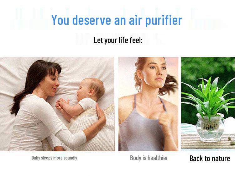 Smart Negative Ion Air Purifier with Three-Stage Filtration