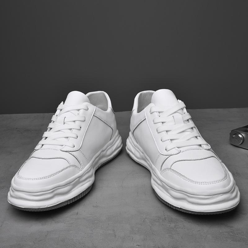 Fashion Genuine Leather Men Casual Shoes Leisure Male Sneakers Non-slip Man Skateboard Footwear Versatile Vulcanized Shoes Soft Trainers