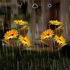 Solar Sunflower Garden Lights 1/3 Heads Waterproof Outdoor Decorative Lawn Lamp for Yard Pathway Wedding Christmas