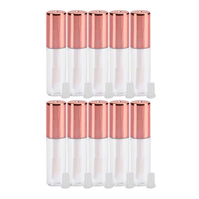 10 Stück 1,2 ml Lipgloss-Tube DIY Kleine Lippenstift-Tube Kosmetikbehälter mit Stopfen (Roségold)