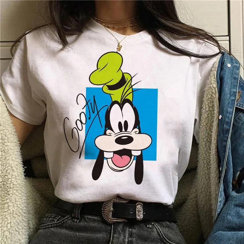 2025 Mickey Tshirt Y2k Minnie Mouse Hat Print Cotton Comfort T-shirt Women Fashion T Shirt Female Clothes Kawaii Disney T Shirt