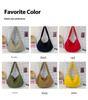 Japanese Minimalist Women's Large Capacity Shoulder Dumpling Bag - Solid Color Crossbody