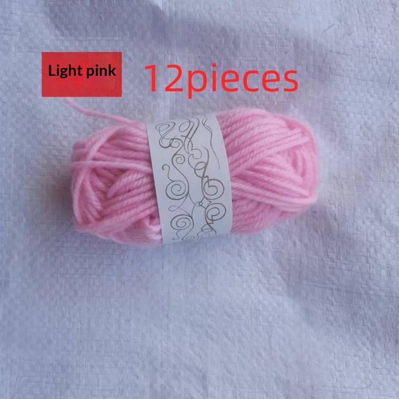12 szt. Akrylowa Kłębek Włóczki Miękki Szydełkowanie Dzianina Nić DIY Craft Włóczka Do Ręcznie Robione Dzianiny Szydełkowania Szalik Kapelusz Lalka Dekoracje Materiały