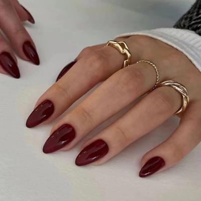 24Pcs Nail Tip Fake Nail Fashion Wearable False Nails Simple Full Cover Press On Nails DIY Wear Nail Tool