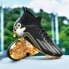 Electroplated gold sole high-top football shoes men's AG long nails adult grass children's game training shoes men