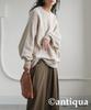 Antiqua Cotton Dolman Knit One Size 01 Ecru Women's PN-00490
