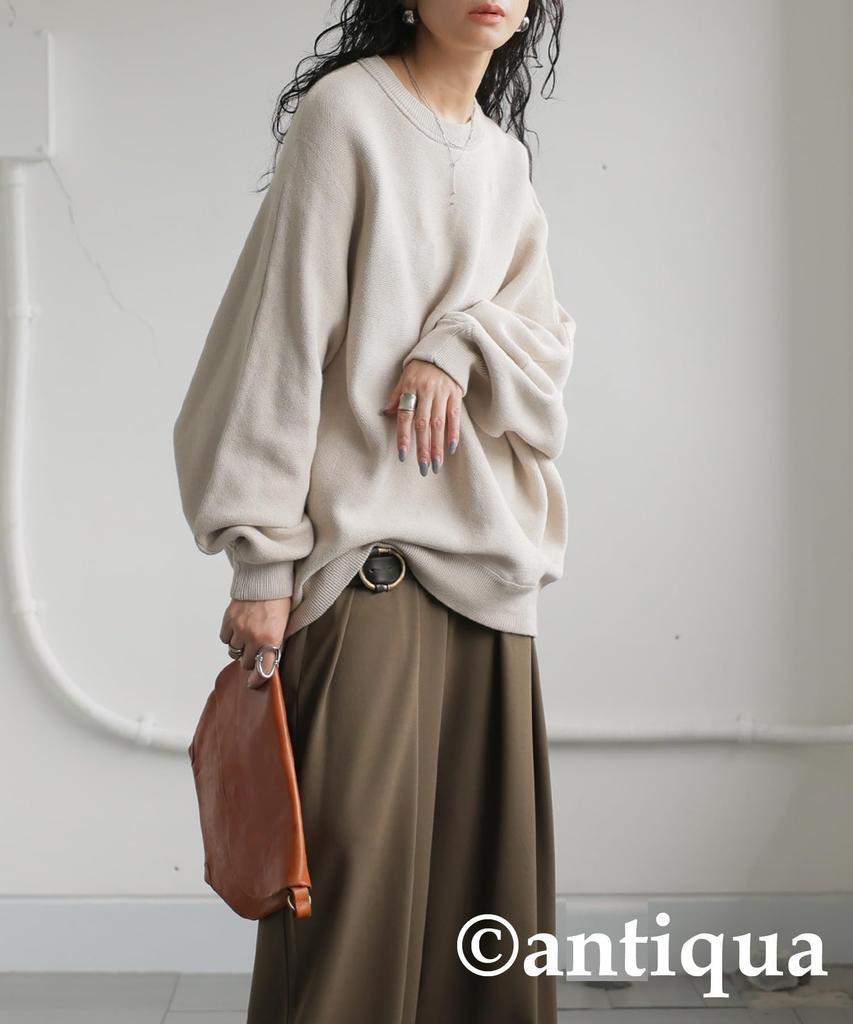 Antiqua Cotton Dolman Knit One Size 01 Ecru Women's PN-00490