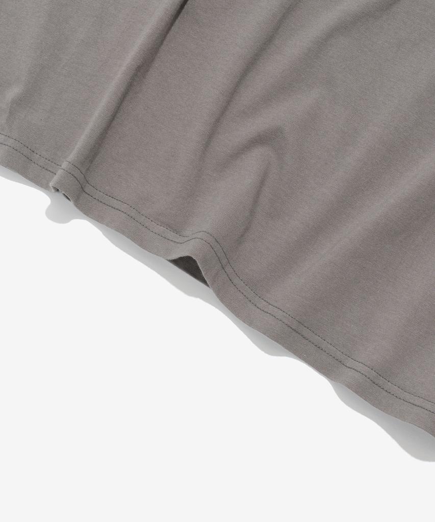 Wogseuaenko Layered Washed Short Sleeve T-Shirt (Gray)
