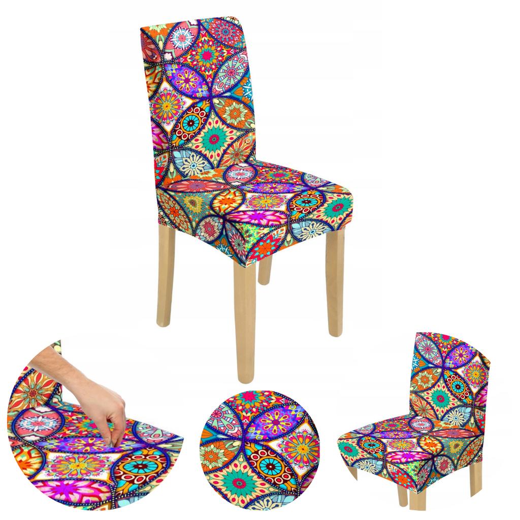 Stuhlbezug Mandala Bunte Muster Elastisch [21Cw]