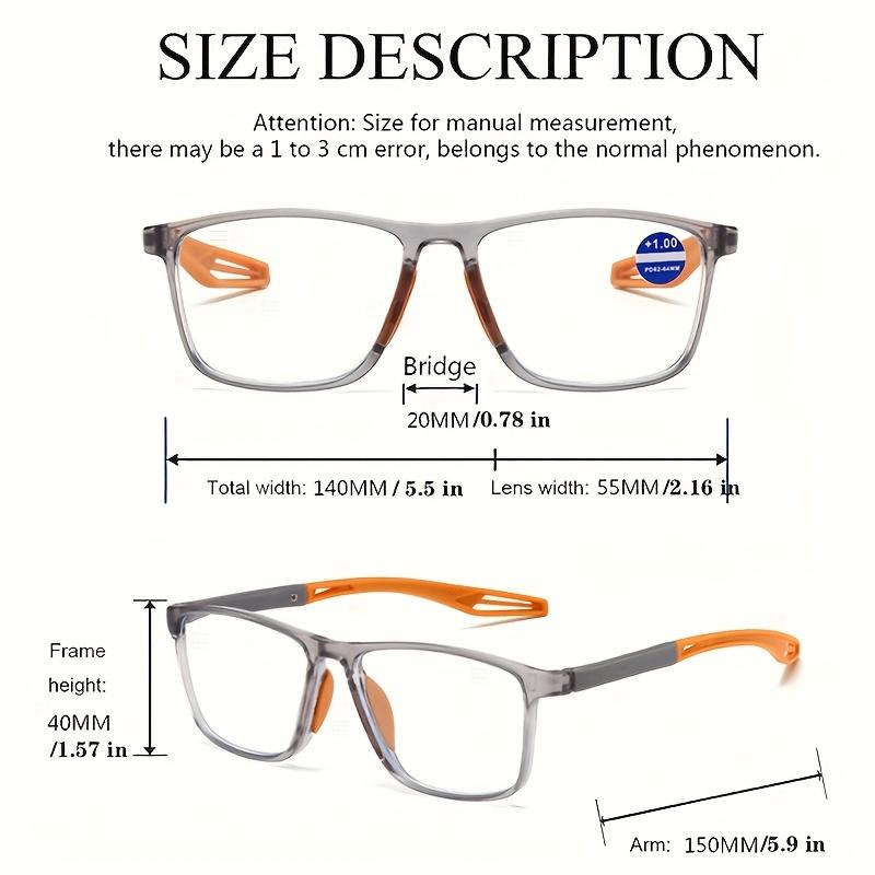 4 Pack Sets Fashion TR90 Reading Glasses For Men Spring Leg Sports Presbyopia Glasses Anti Blue Light Glasses +100 +400