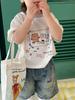 Children's Cartoon Denim Shorts - Summer Five-Point Pants, Large & Small Sizes for Boys & Girls