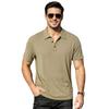 New Men's Business Casual Short Sleeved Bone Flower Solid Color POLO Shirt Fashion Breathable Comfortable Summer Versatile Top