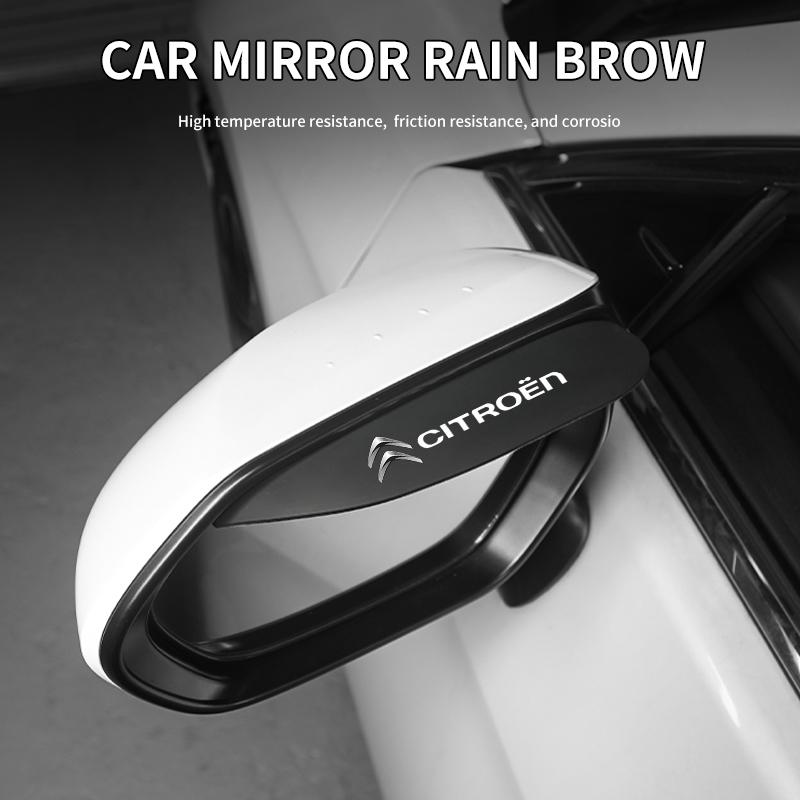 2 Stück Auto-Rückspiegel-Regenschutz-Aufkleber Regen-Augenbrauen-Zubehör für Citroen C3 C4 C5 C1 C2 Berlingo Celysee Xsara Picasso