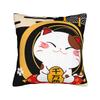 Pillow Case Lucky Cat Money For Shop Soft Pillow Cover For Couch Sofa Bedroom Retro Trendy Pillowcases
