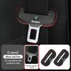 cqmes7 For Skoda PU Leather Car Seat Belt Buckle Clip Cover Protector Anti-Scratch Case Kodiaq Fabia Kamiq Karoq Octavia 2 3 Rapid