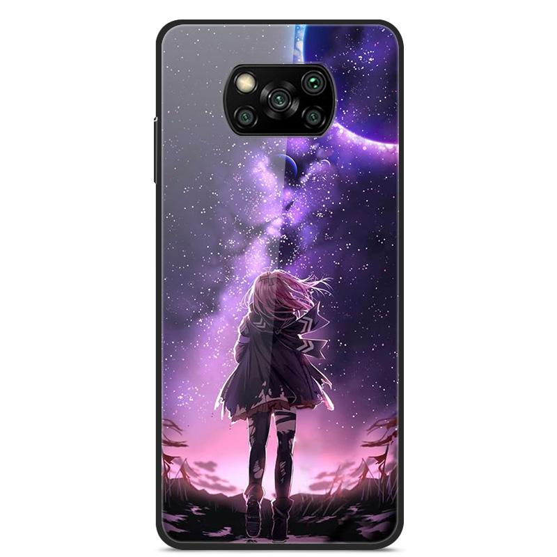 Glass Back Cover For Xiaomi Poco X3 Pro Poco X3 NFC Case Tempered Glass Case For Xiaomi Mi 10T Lite Case Funda POCO X 3 PRO Case