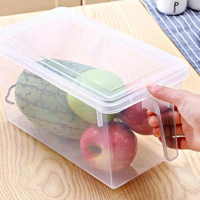 1pc Clear Food Storage Box Food Storage Container with Lid Plastic Kitchen and Pantry Organization Canisters Containers