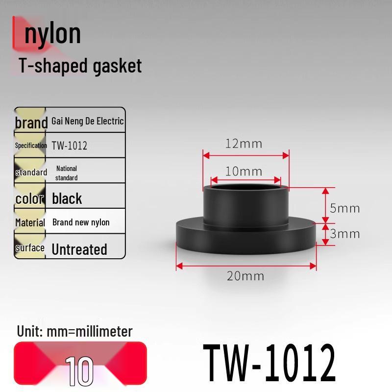 T-förmiger Nylon-Kunststoff-Dichtungsring und Schraubwellenhülse (Für dich: M2-M35)