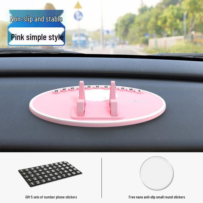 

White Dashboard Car Phone Holder - Multifunctional Non-slip Cartoon Ornament Limit 10 pieces