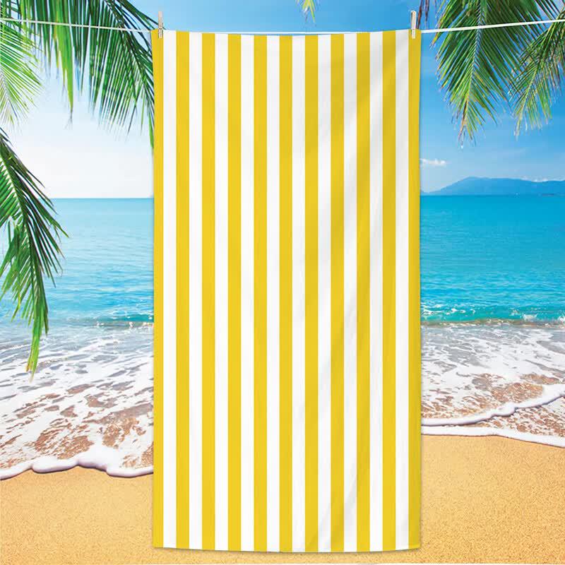 

Thickened Striped Print Large Bath Towel (2-Pack)