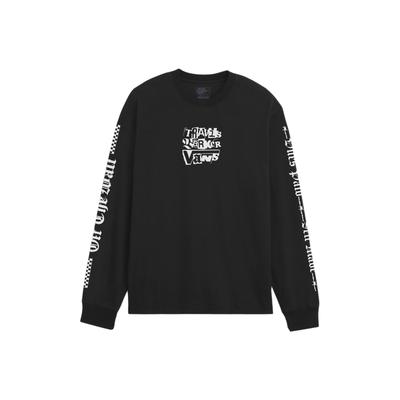 Off The Wall Travis Barker Kollaboration Langarm Rundhals Baumwolle T-Shirt Herren T-Shirts VN0013QBBLK