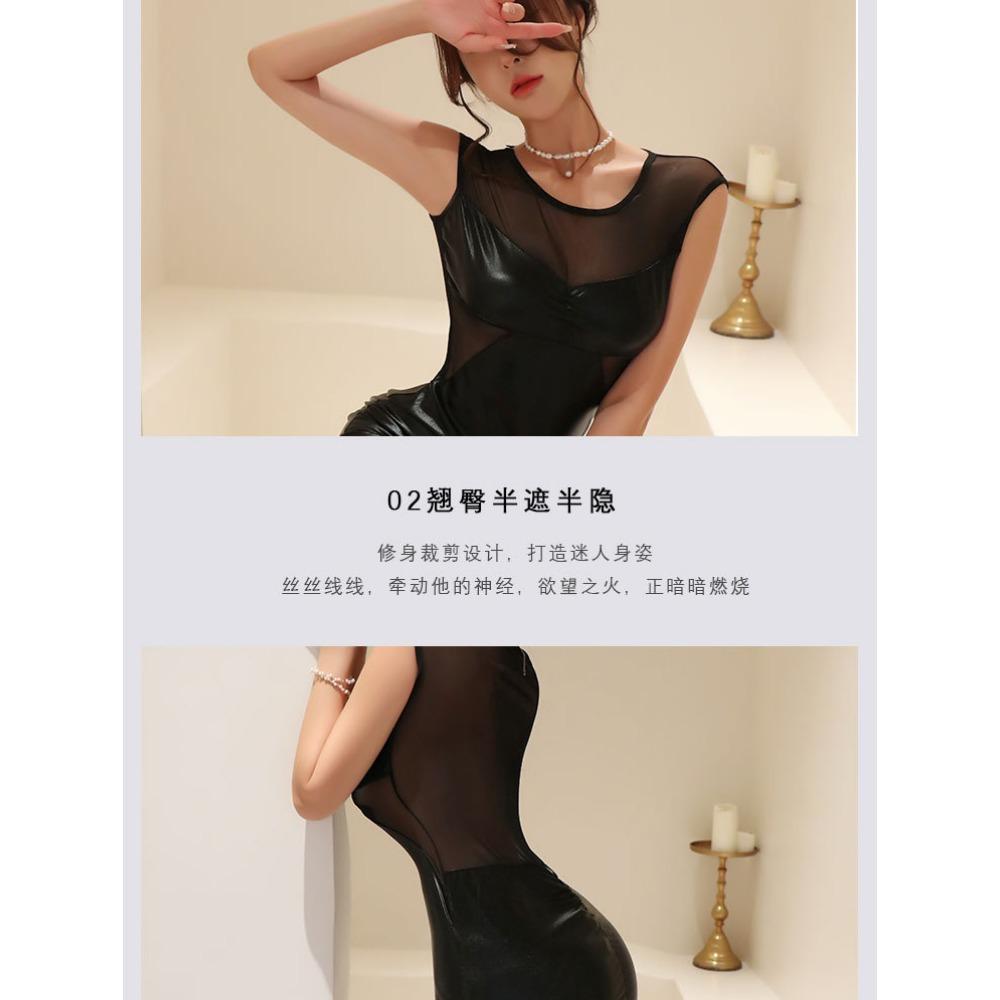 Erotické spodní prádlo Dámské Sexy pokušení Sekretářka Noční klub Dekorace Tělo Boky Sukně Uniforma Pokušení Oblek Jednodílný