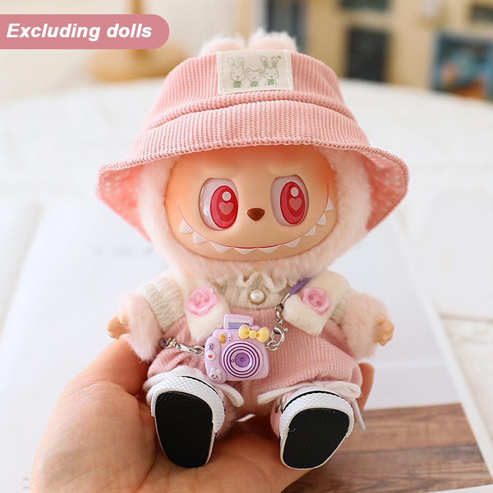 

Для 17 см куклы Лабубу одежда модная одежда комбинезоны кукольная одежда цветное соответствие шляпа куклы аксессуары милые украшения 03