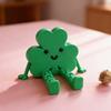 Doll Ornament Multi-Joint Movable Poseable Doll Figure Lucky Design Clover-Shaped Desktop Decoration