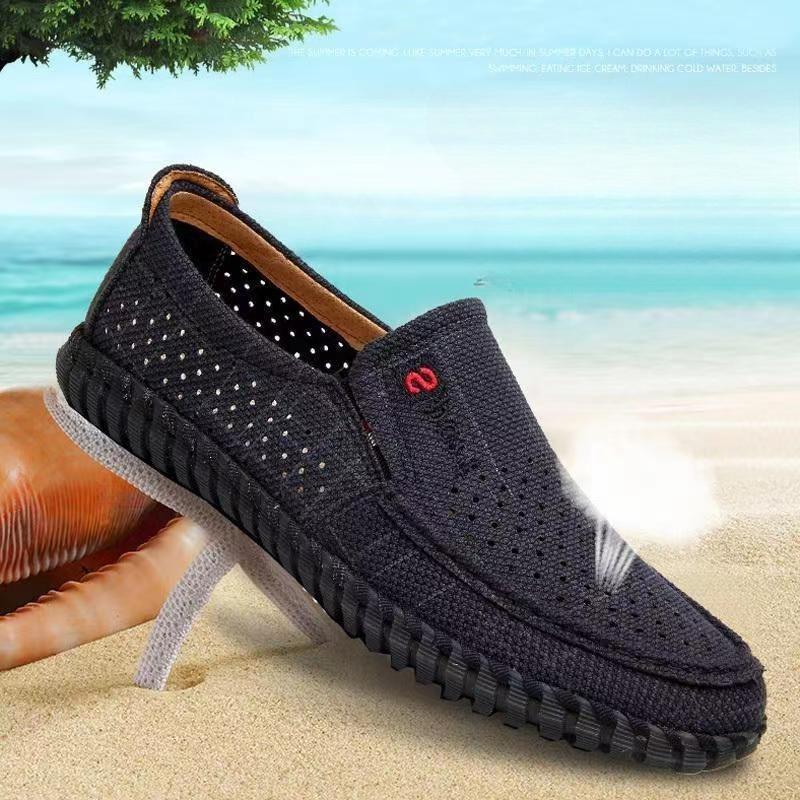 Pantofi din plasă pentru bărbați, de vară, cu decupaje, respirabili, casual, mărime mare, Oxfords, pantofi de lucru cu talpă, balerini moi și confortabili, pantofi sport pentru bărbați