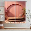 Morandi Pink Kitchen Curtains Salon 2 Cheap Pieces Short Window Curtains Home Chiffon Curtain Tiebacks Blinds Curls Tentacles