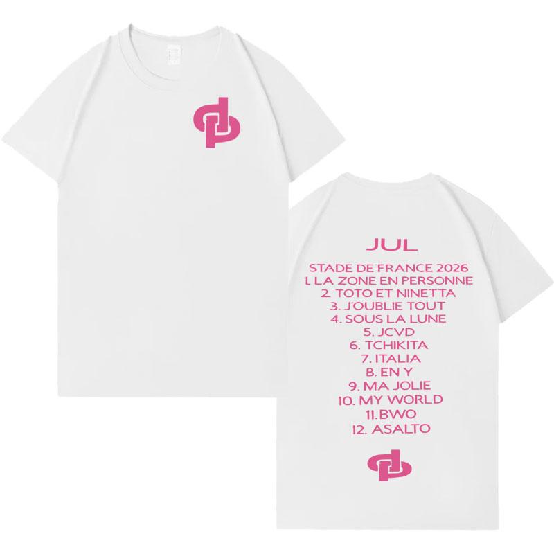 2026 Rapper Jul Moda Stampa Lettere T-shirt Uomo Donna Gotica Casual Girocollo T-shirt Manica Corta Oversize Accogliente T-shirt Unisex