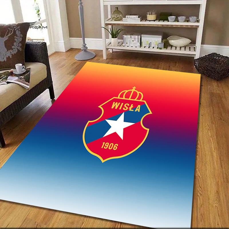 WISLA KRAKOW Flannel Pattern Square Carpet,Area Rug,Carpet Rug for Living Room Bedroom Sofa Playroom Decor,Non-slip Floor Mat