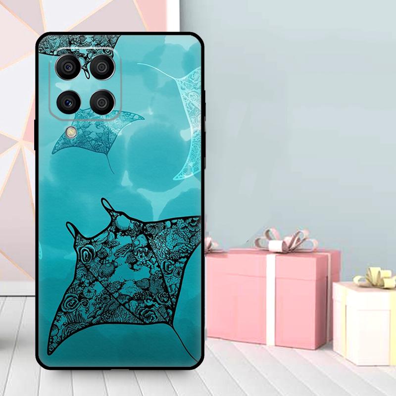 Animal Manta Ray Case For Samsung Galaxy M06 M11 M31 M14 M34 M54 M12 M32 M52 M15 M13 M16 M36 M56 M53 M35 M55