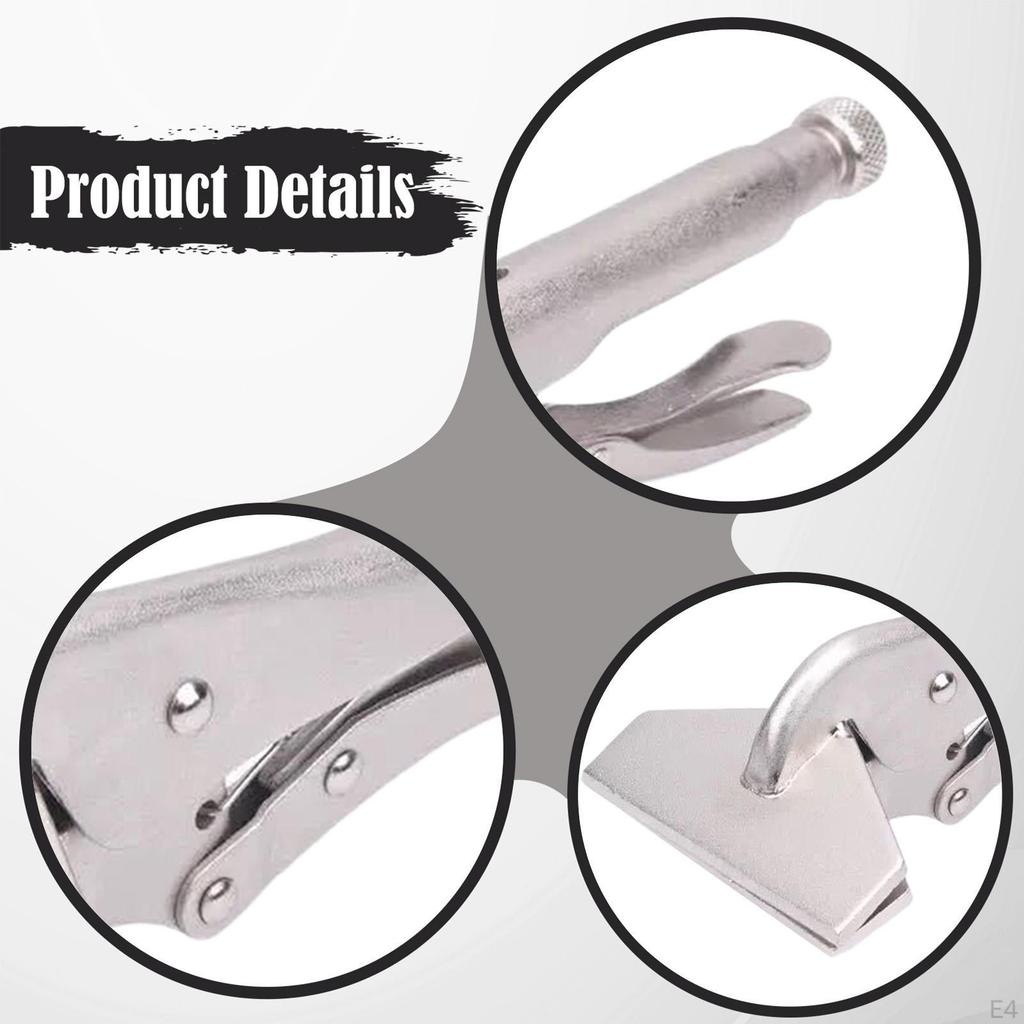 Adjustable Locking Pliers for Sheet Metal Work with Wide And Non-slip Carbon Steel Handle