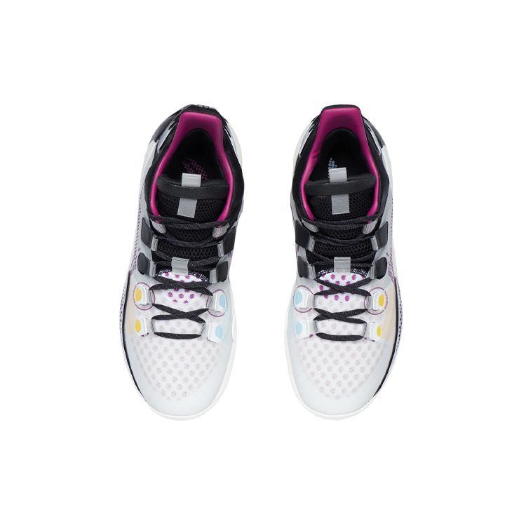 Li-Ning Sound Speed 9 Durable Non-Slip Mid-Top Basketball Shoes Men Sneakers White Black ABAR039-1