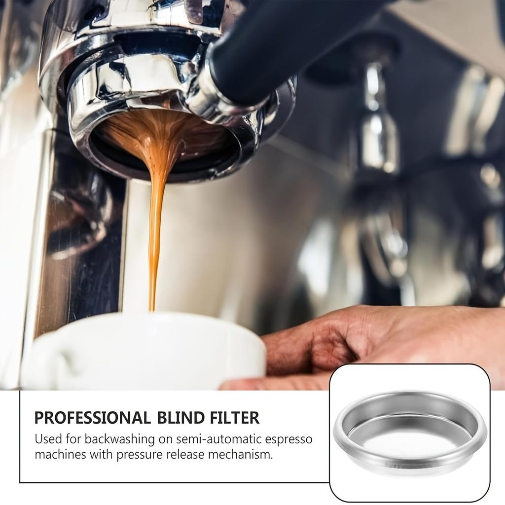51/54/58mm Back Flush Blind Filter, Stainless Steel Backflush Insert Disk Filter Portafilter Basket Coffee Machine Accessories